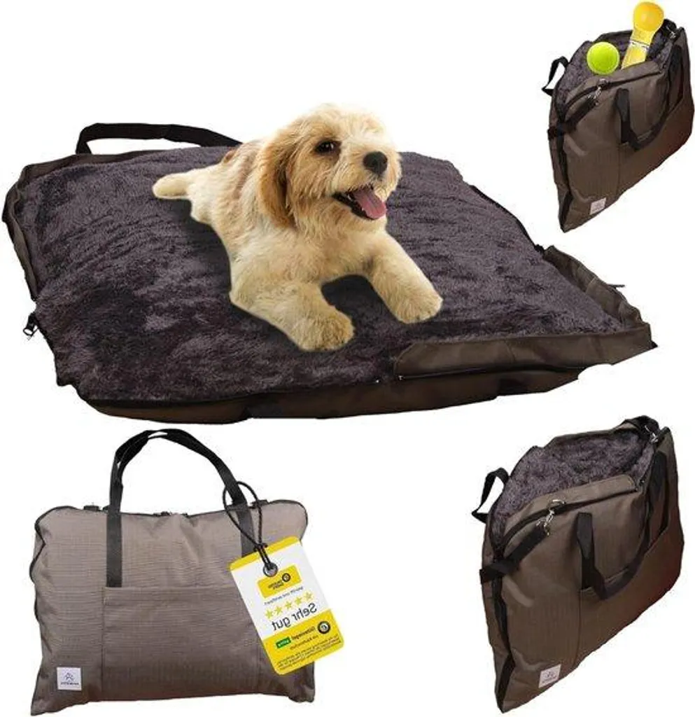 Fini les poils en voiture avec ce lit de voyage pour chien 3 en 1 vert