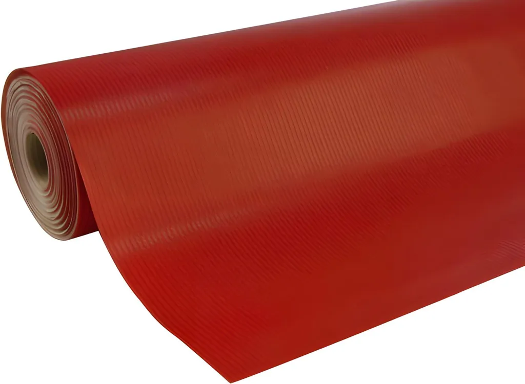 Rouleau papier cadeau Kraft rouge 250m x 70cm pour emballages de fête