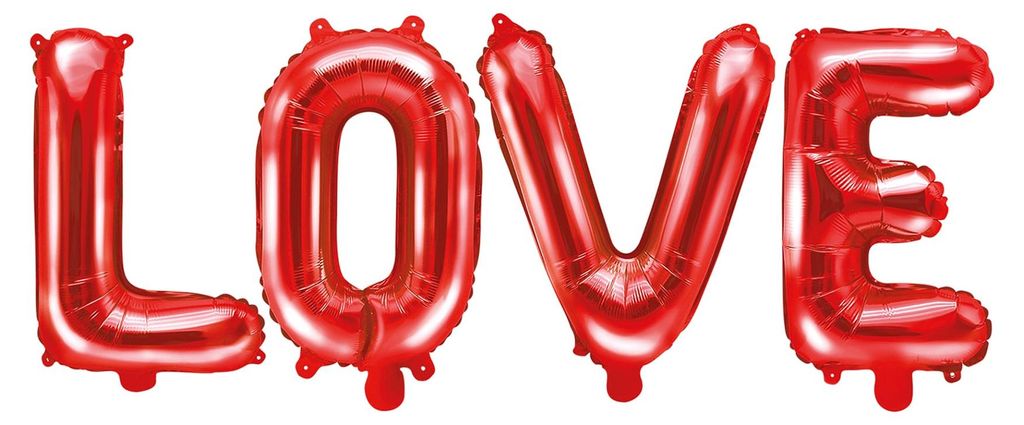 Folienballon Love 140x35cm rot Produktbild 