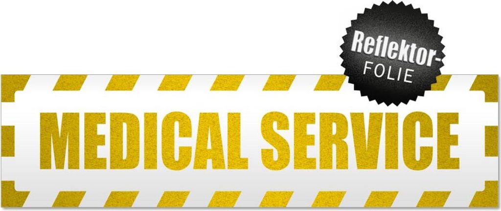 Medical Service gestreift Magnetschild Schild magnetisch