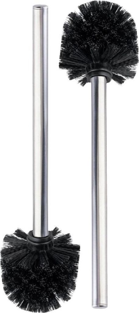 2x Edelstahl WC Bürste schwarz Ersatz Toilettenbürste Produktbild 