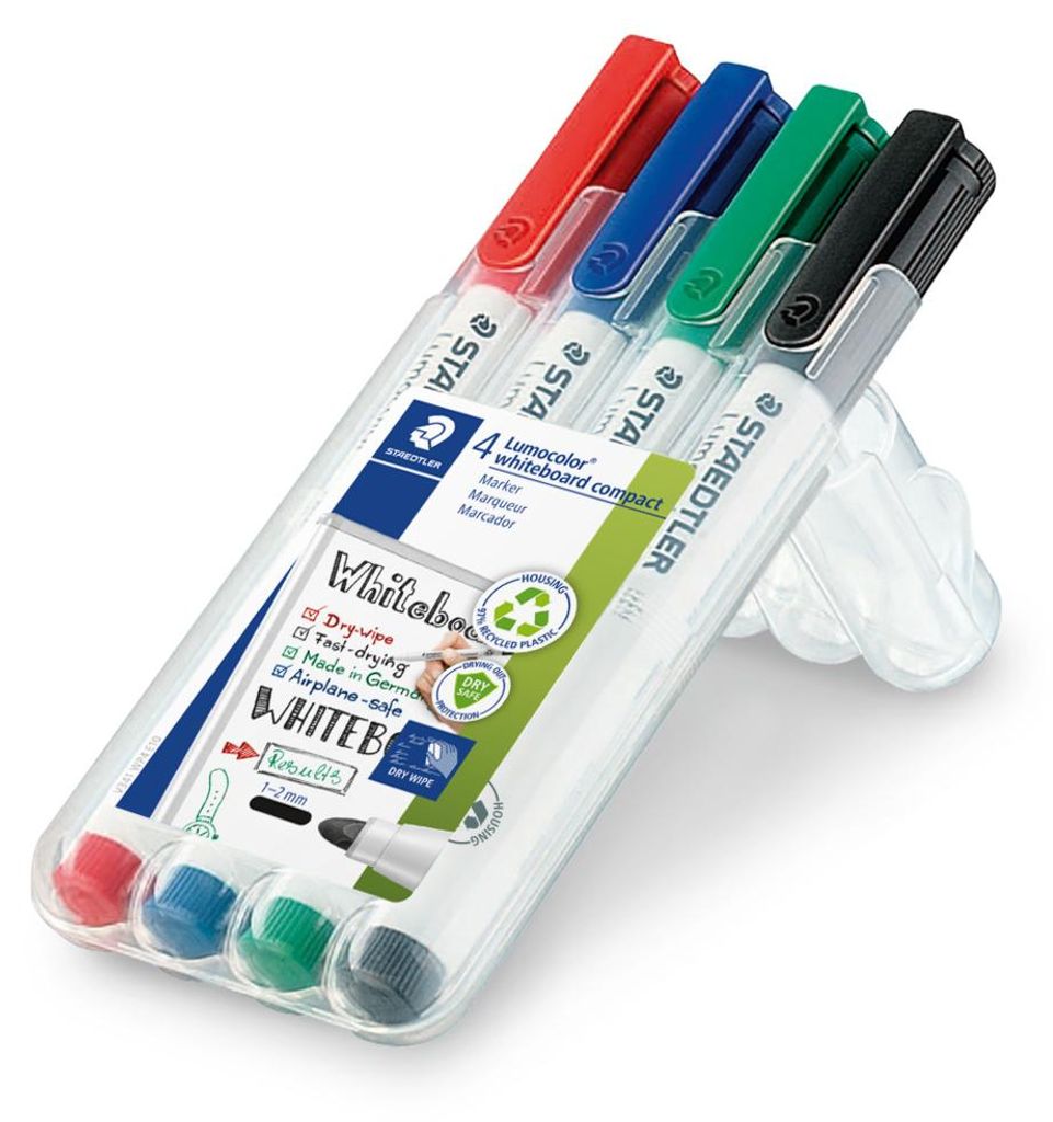 STAEDTLER Lumocolor 341 Whiteboard-Marker compact Box mit 4 Produktbild 