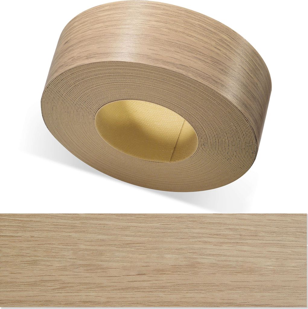 ben+camilla.com Kantenumleimer | Eiche Gekalkt 45 mm x 25 m | Sicherer, bequem, Profi Material