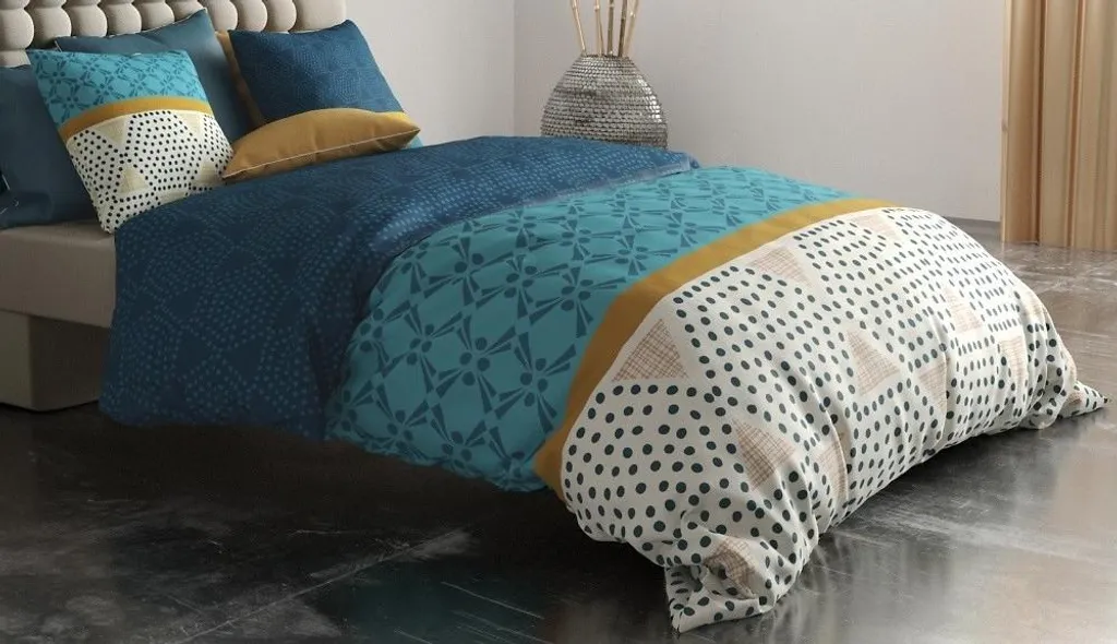 Housse de couette motifs géométriques noirs et blancs en percale - 2