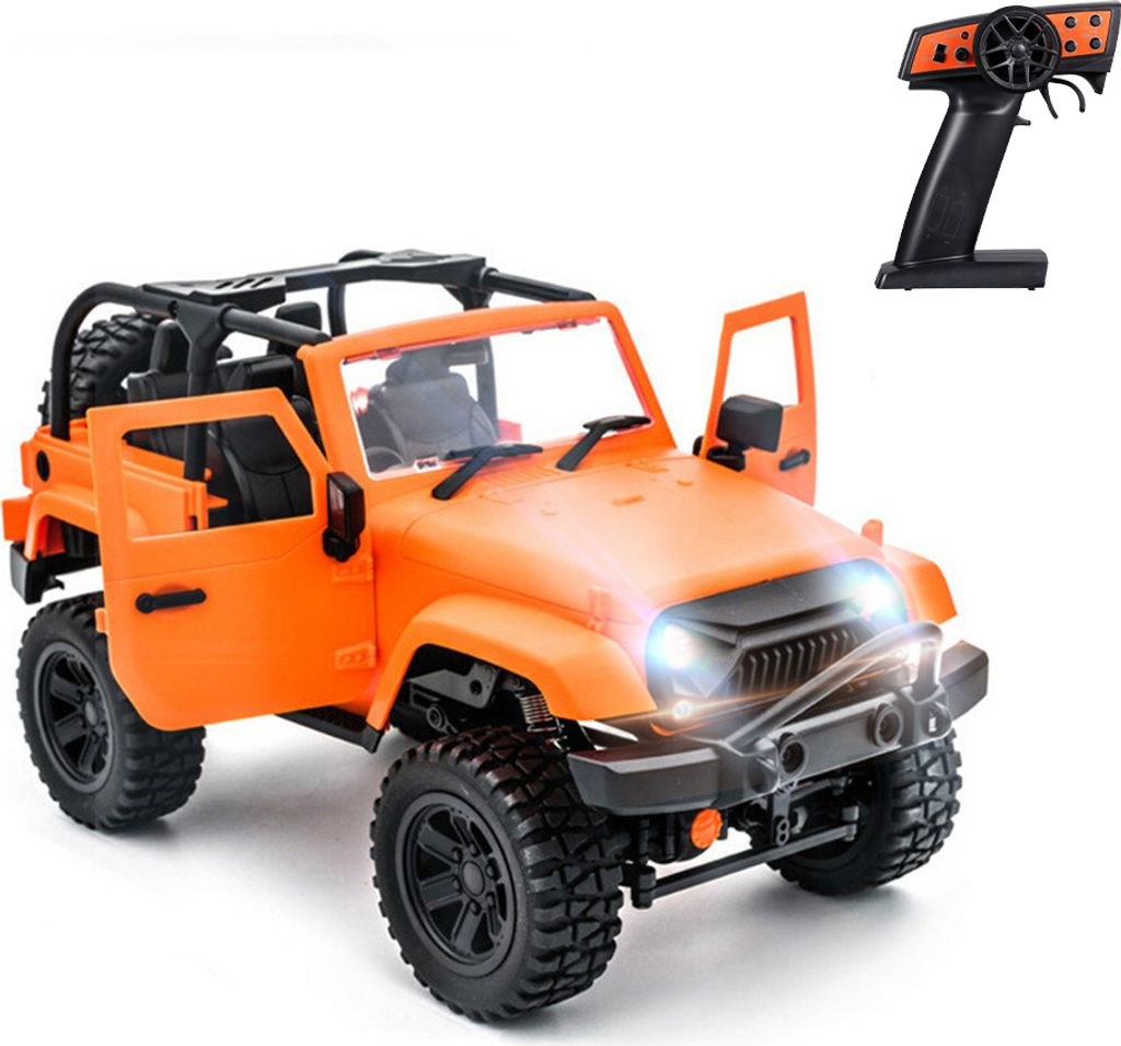 F2 Fernbedienung LKW im Massstab 1:14 Cabrio RC Car 4WD 2,4 GHz Offroad RC Trucks 30 km / h Hochgeschwindigkeits-Fahrzeugkriecher mit LED-Licht RC ...