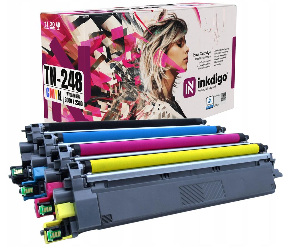 INKDIGO TN-248XL Toner Set kompatibel mit Brother TN248XL – Produktbild 