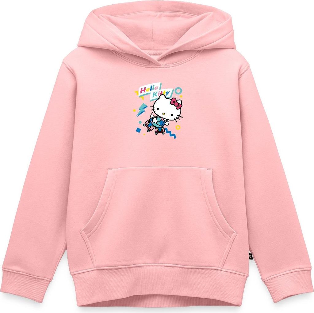 Spreadshirt Hello Kitty 90er Stil Mit Rollschuhen Kinder Premium Hoodie, 110/116 (4 Jahre), Rosa