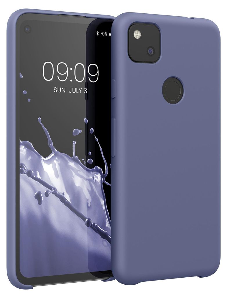 kwmobile Handyhülle für Google Pixel 4a Hülle - Case Silikon - Kabelloses Laden - Schutzhülle Cover in Flieder