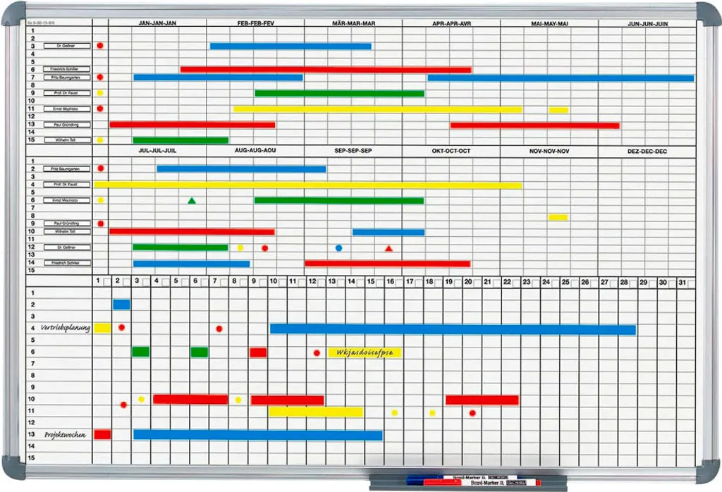 Agenda Mensuel et Annuel 60x90 cm - Planning Mural 6496584.Spr Pro