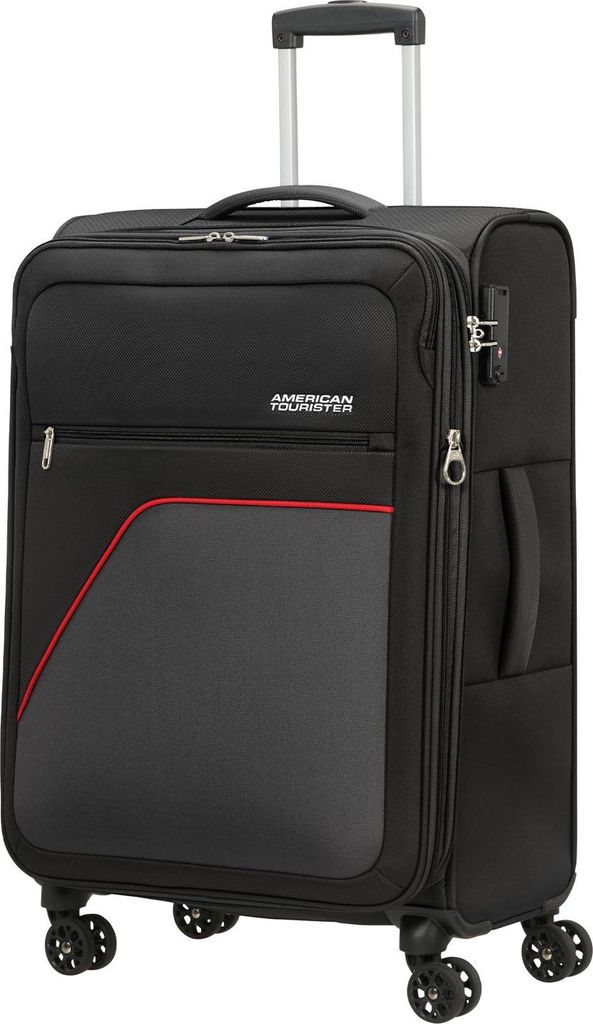 American Tourister Trolley Sky Surfer Spinner Exp. TSA Black / Red schwarz 69cm