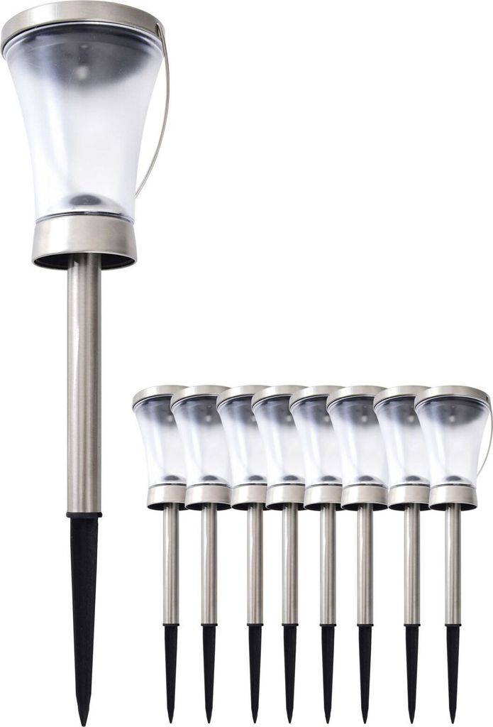 Zestaw 8 lamp solarnych do ogrodu z kolcami do ziemi solar Zdjęcie produktu 