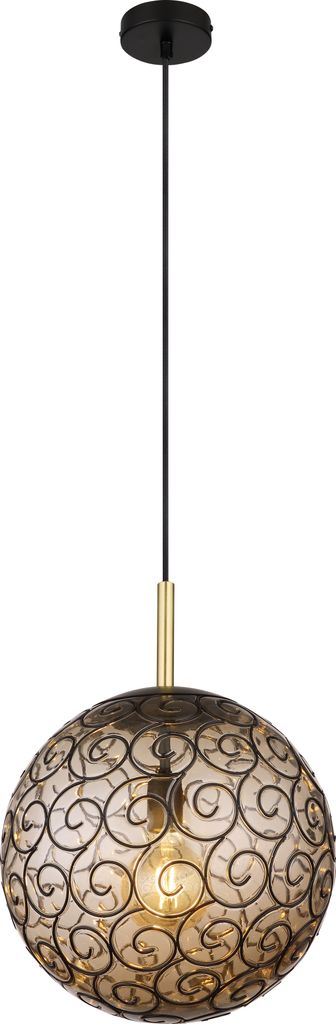 Globo Lighting Hängeleuchte Metall schwarz matt, 1x E27 LED