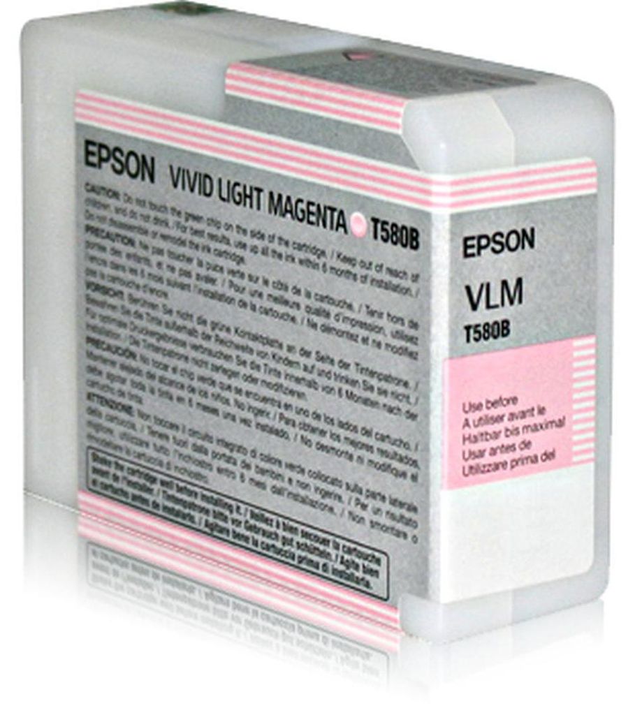 Epson Tintenpatrone vivid light magenta T 580 80 ml       T Produktbild 