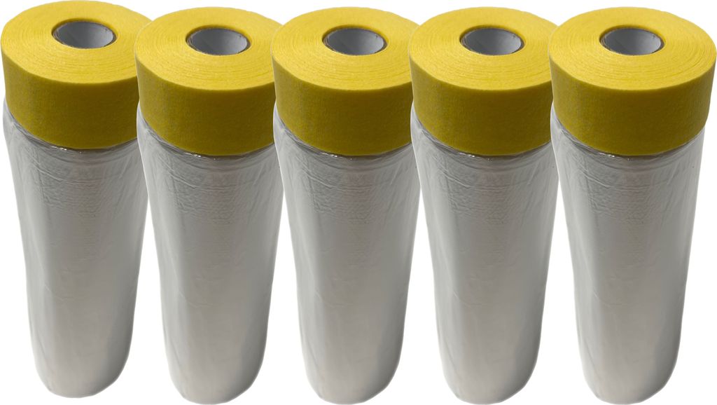 5x Abdeckfolie Malerkrepp Klebeband Abdeckband Masker Tape 1100mm/20m Malerplane
