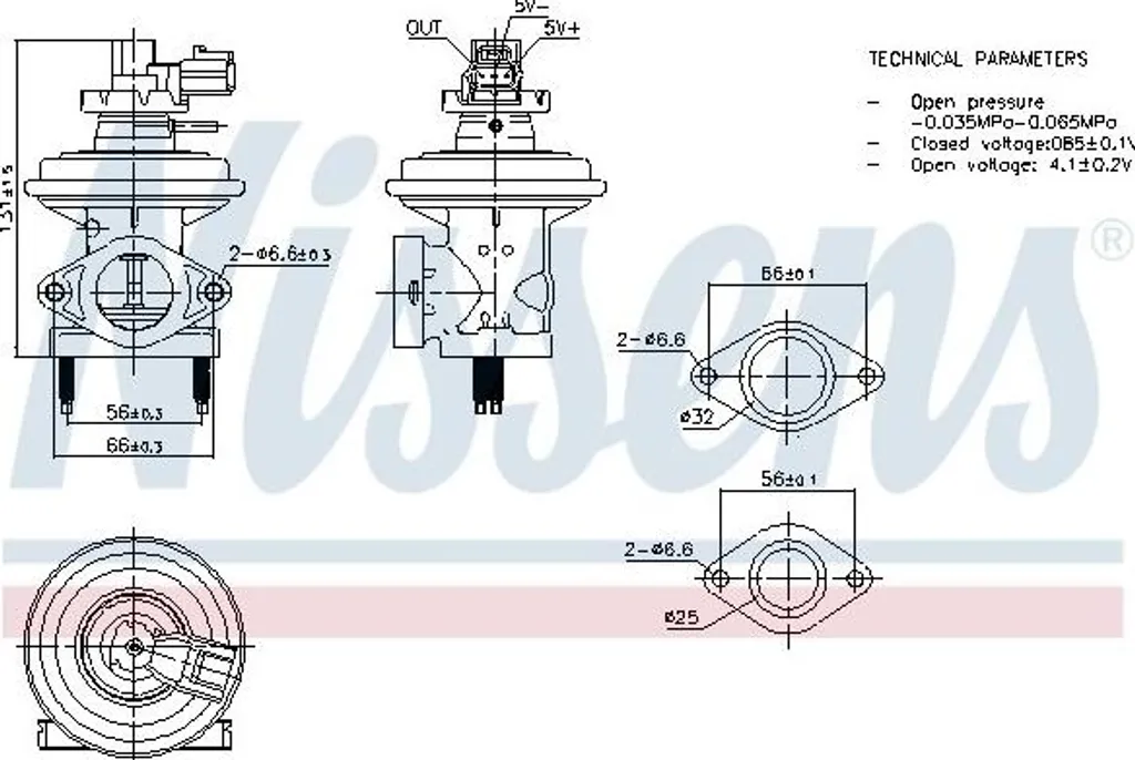 Vanne EGR pour Ford Transit 2.0 Di - Pièce de rechange moteur Diesel