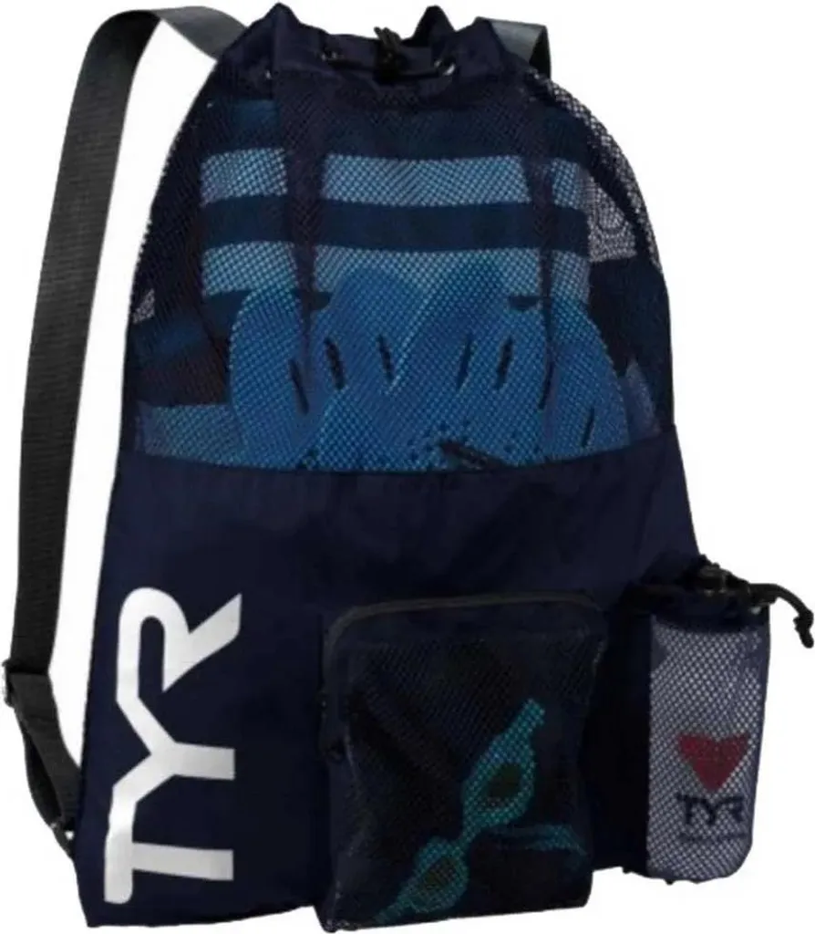 Tyr Big Mesh Mummy 40L Sac à Dos de Natation Bleu Royal One Size