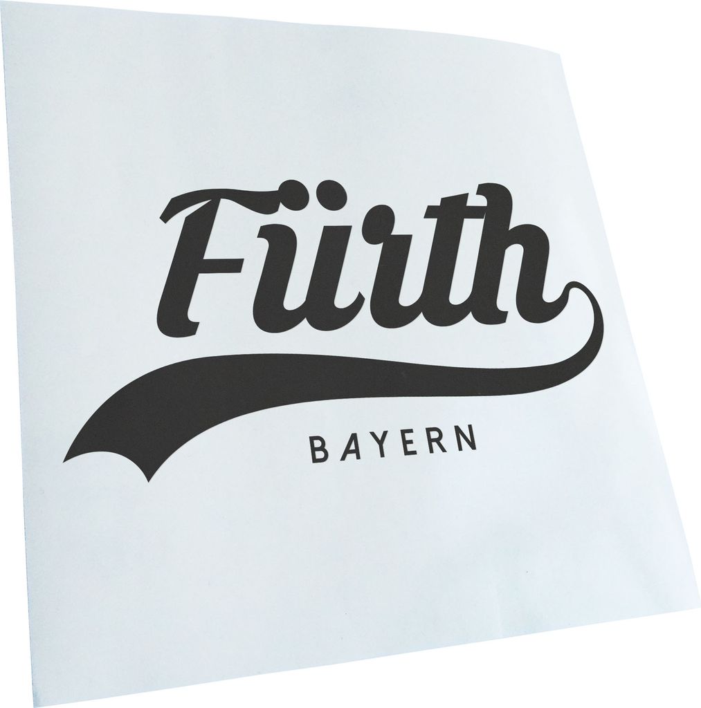 Kiwistar - Autoaufkleber - Fürth Bayern - Dunkelgrau - 50x25cm - Aufkleber für Auto, Laptop, Fahrrad, LKW, Motorrad mehrfarbig JDM Decal Racing