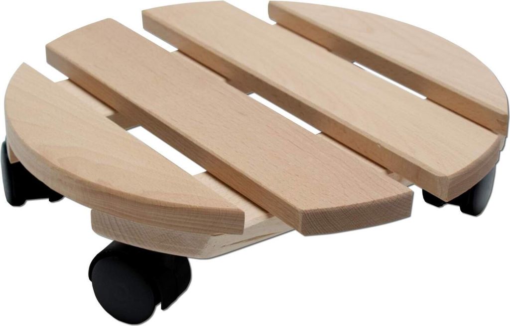 Rouleau à plantes en bois MASSIF rond 30 cm jusqu'à 120 KG Image du produit 