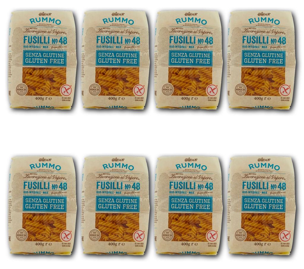 Rummo Glutenfreie Pasta Fusilli N.48 8 x 400 g Produktbild 