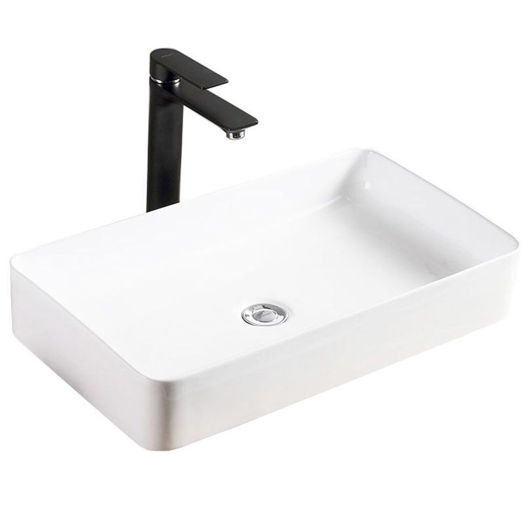 Lavabo Da Appoggio REA DENIS WhiteRectangle Immagine del prodotto 