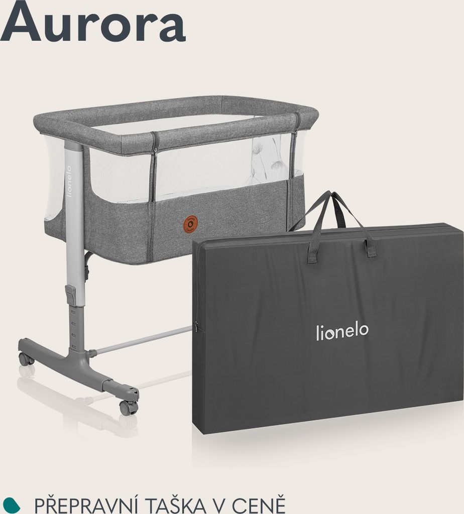 Lionelo Aurora 3v1 - společné spaní, kolébka, volně stojící Obrázek produktu 26