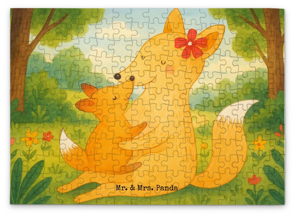 Mr. & Mrs. Panda Puzzle Fuchs Mama Design 192 Teile - Weiß - Geschenk, 2000, Umarmen, 1000, Schoß, Mutter, 500, Muttertag, Legespiel, Puzzlespiel