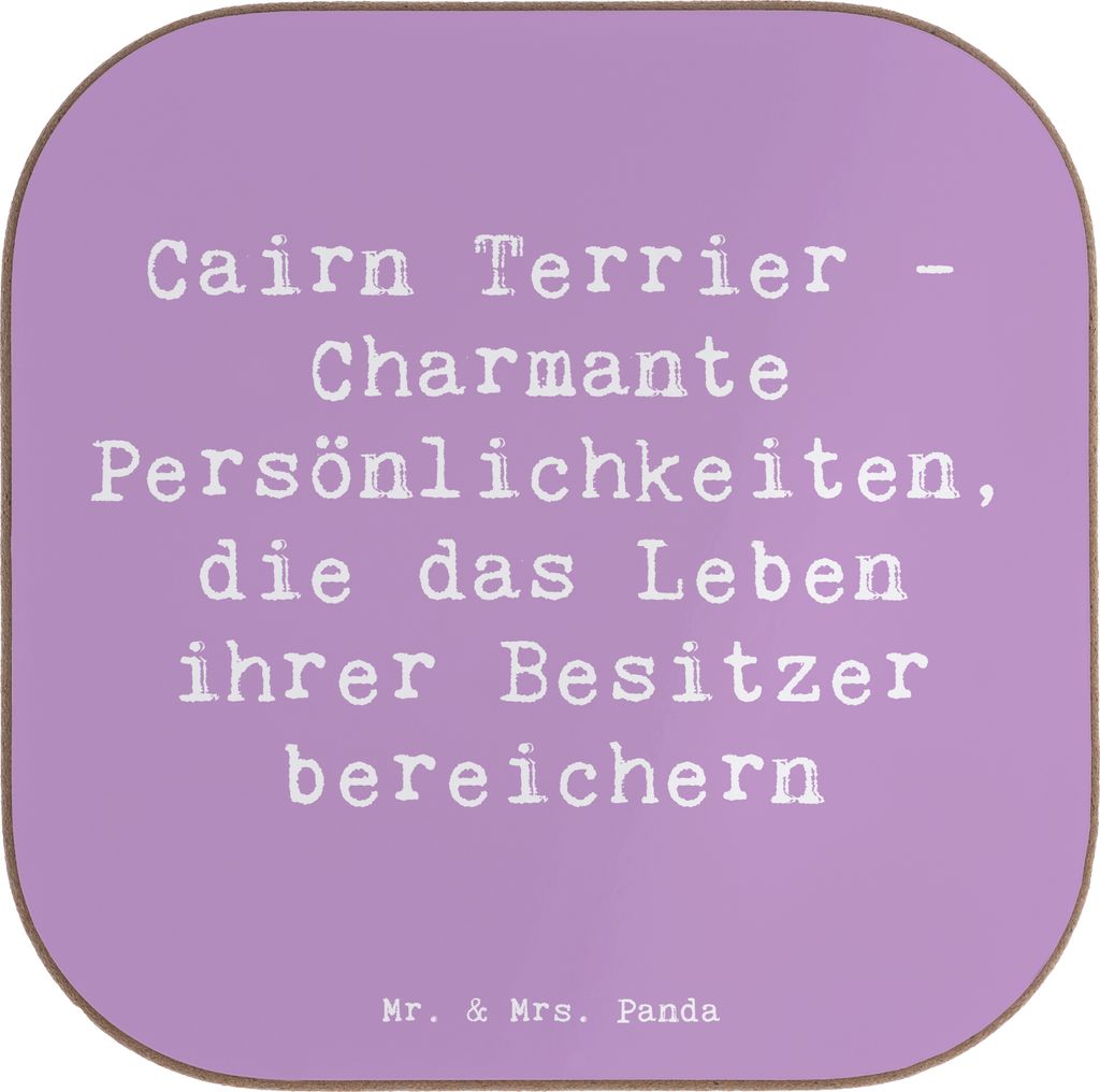 Mr. & Mrs. Panda Tassen Untersetzer Spruch Cairn Terrier - Lavendeltraum - Geschenk, Gläser, Coaster, liebenswerte Hunde, Hundeliebhaber, für, Gl...