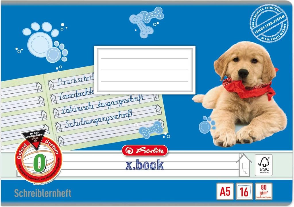 Herlitz Schreiblernheft DIN A5 quer Lineatur 0 Produktbild 