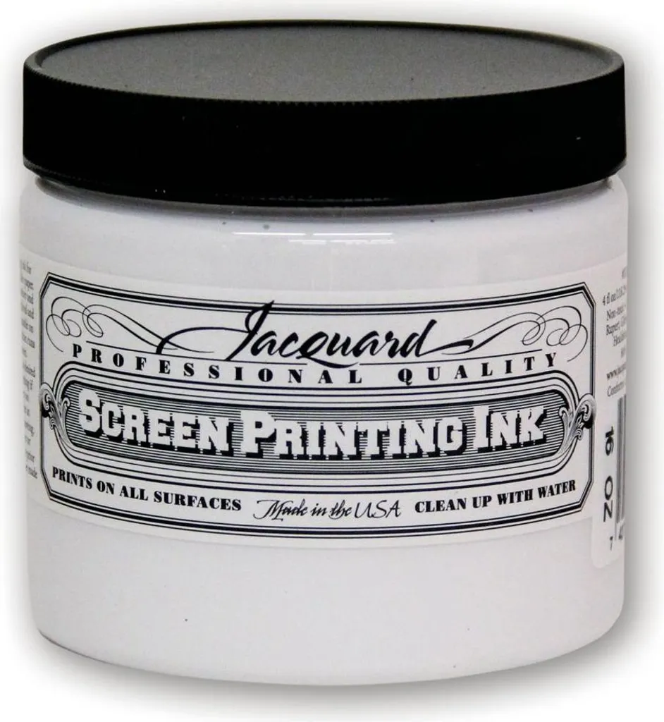 Encre sérigraphique Jacquard 470 ml blanc professionnel pour textiles