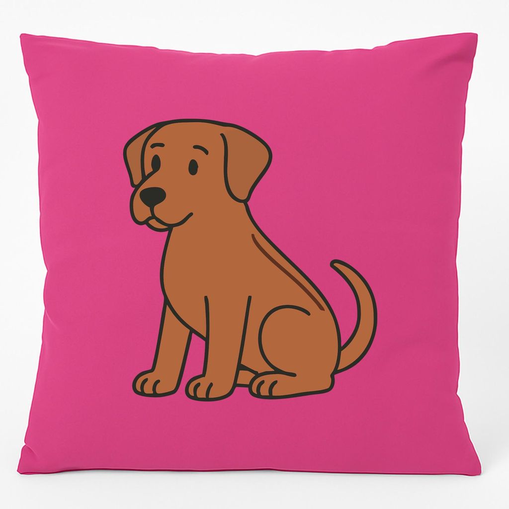 Huuraa Kissen Rhodesian Ridgeback Comic Ridgey 40x40cm mit Füllung Fuchsia Baumwolle Dekokissen Geschenkidee