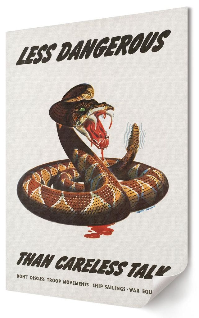 Schlangenposter- Kunstdruck A2 (42x59 cm) - Ausdrucksstark, Popkultur- Wandbild für Wohnzimmer Schlafzimmer & Flur, Modernes Poster Wanddeko, Unge...