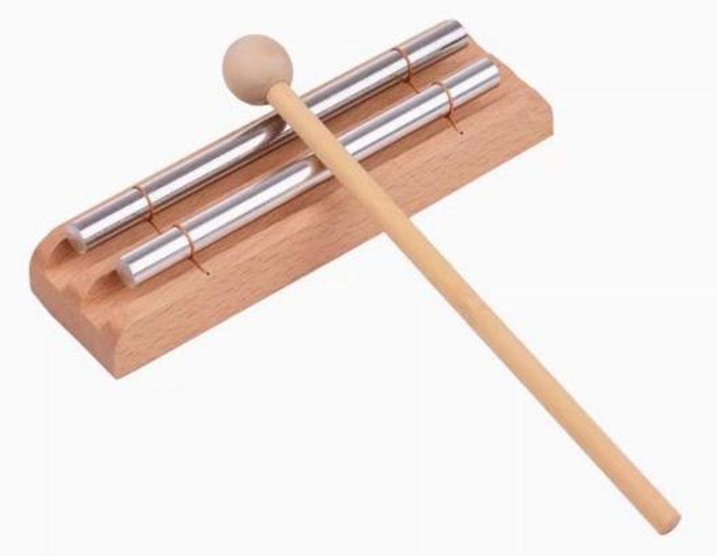 Holzschlaginstrument für Yoga, 16,5cm, 2 Klöppel