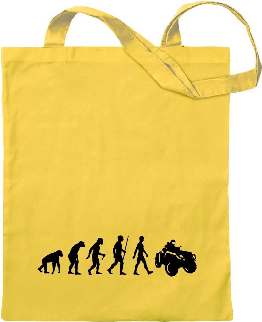 Kiwistar - Baumwolltasche - gelb - Evolution Quad Fahren Buggy - Tragetasche Stoffbeutel Umhängetasche Langer Henkel