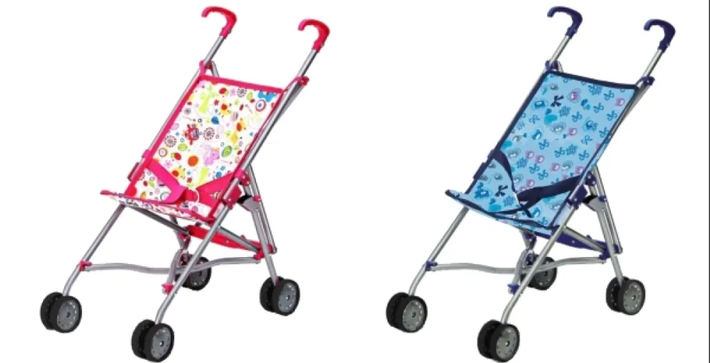 Poussette de poupée solide et pliable Amia, landau compact bébé