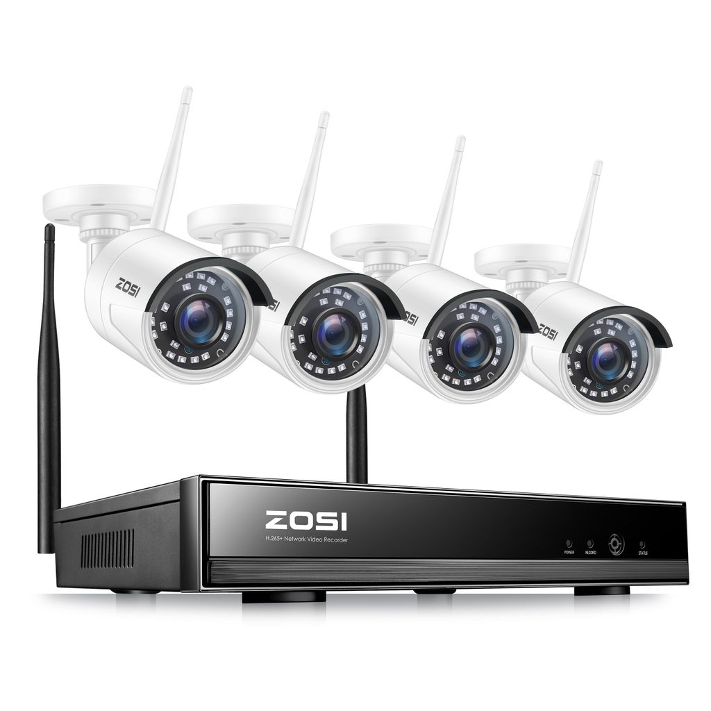 WLAN Funk 2MP HD Überwachungskamera System 8CH CCTV NVR Nachtsicht 1TB Außen Set 