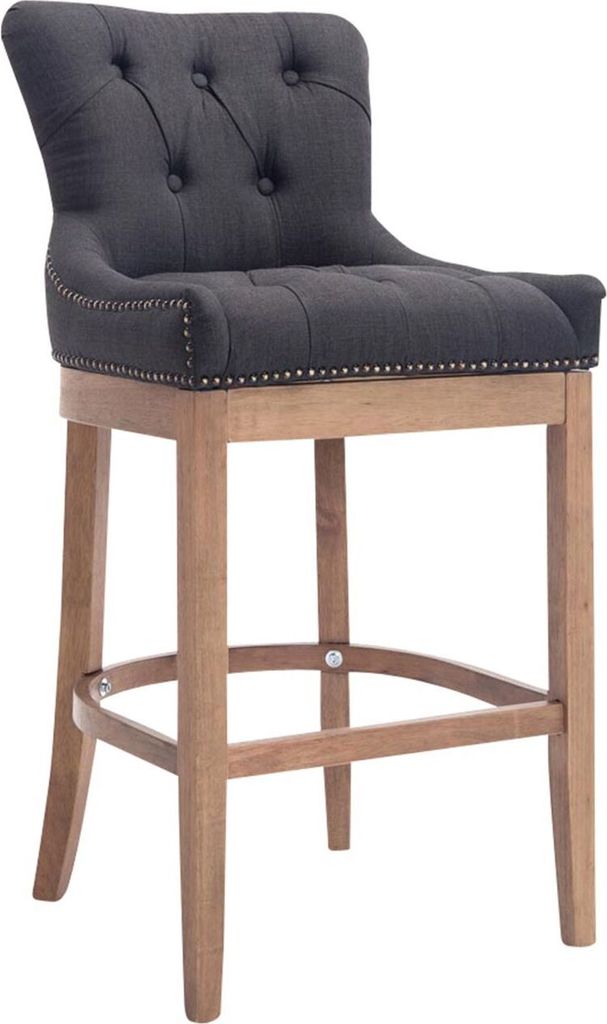 Barhocker Lakewood Stoff, Antik-hell dunkelgrau