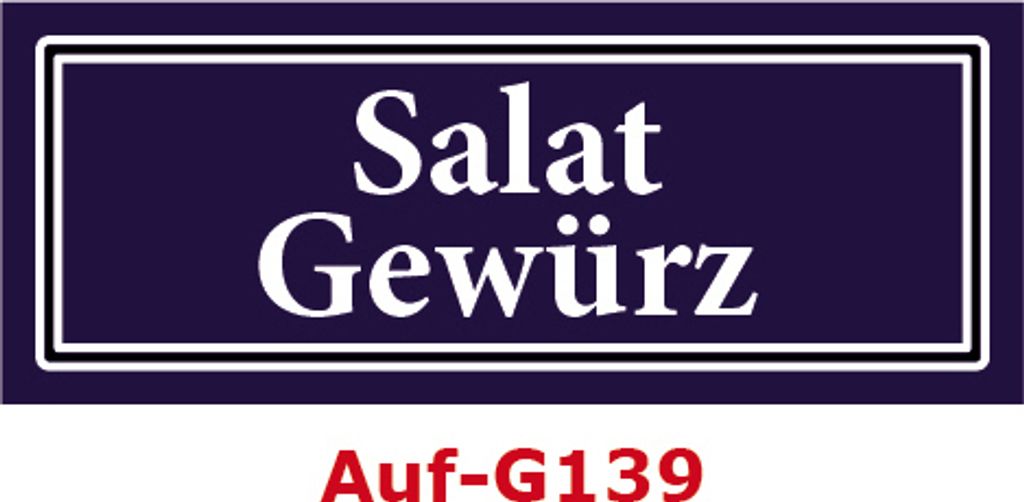 5 Stück Gewürzaufkleber Salat Gewürz 40x16mm Gewürzetiketten Sticker Lebensmittel (Auf-G139)