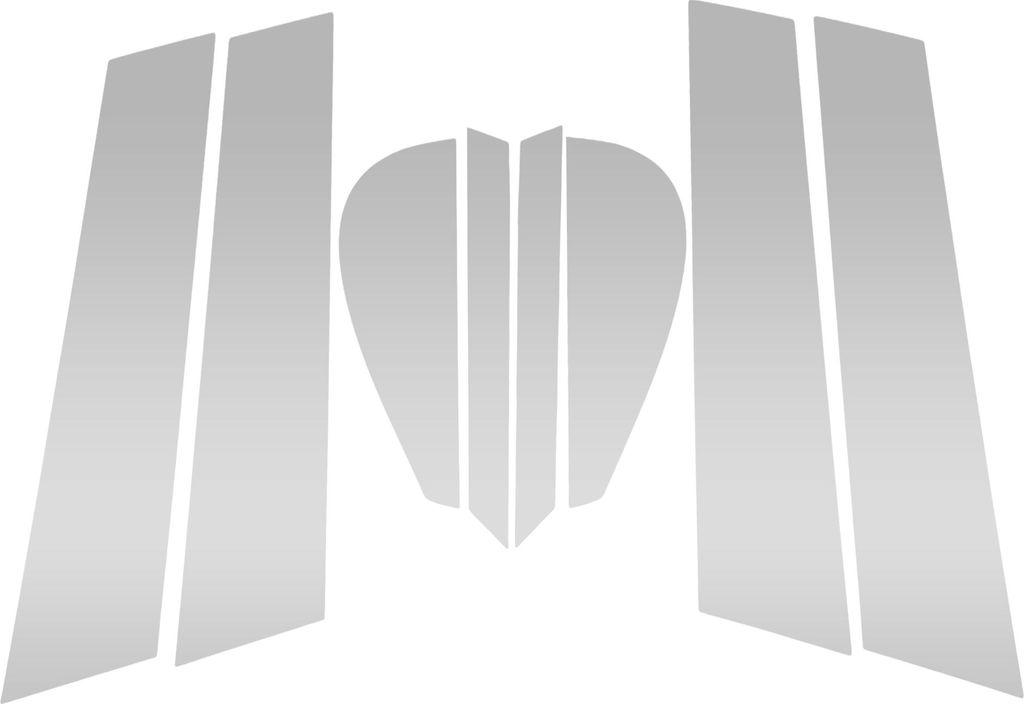 8 Stk. Vordere hintere linke rechte Autotürsäule Fensterschutzleiste für Peugeot 508 2011-2018 Anti-Kratzer-Aufkleber Säulenabdeckung Chrom Sil...