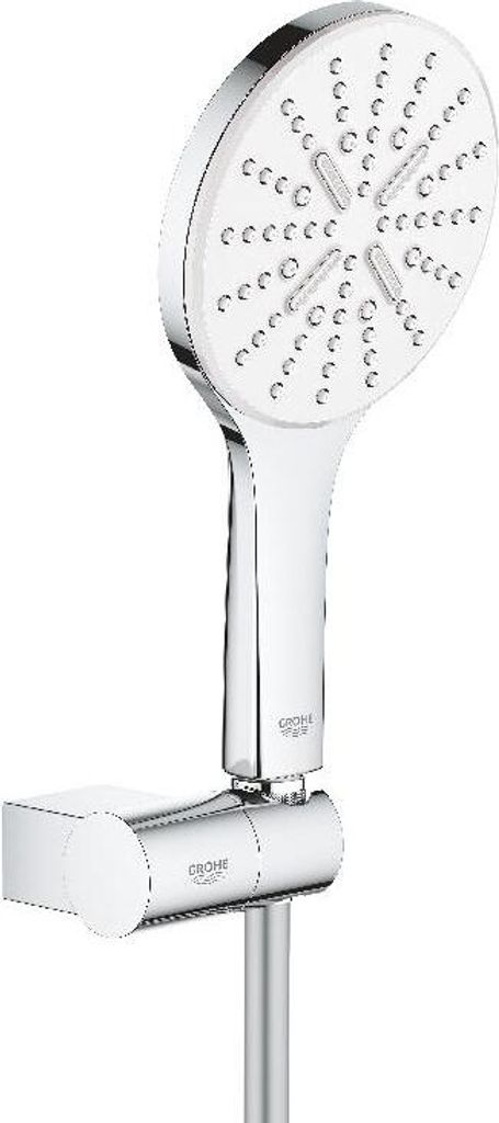 GROHE 26580LS0, Handduschbrause mit Kopf, Weiß, Chrom, Wand, 9,5 l/min, Deutschland