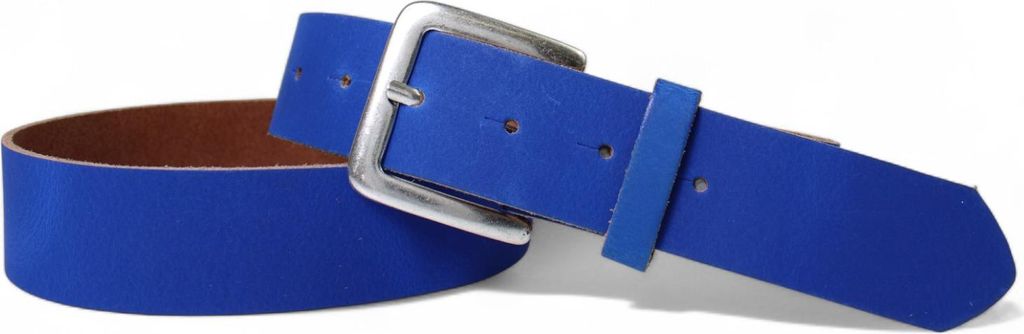 FRONHOFER Ledergürtel mit schlichter silberner 4 cm Gürtelschnalle, echt Leder