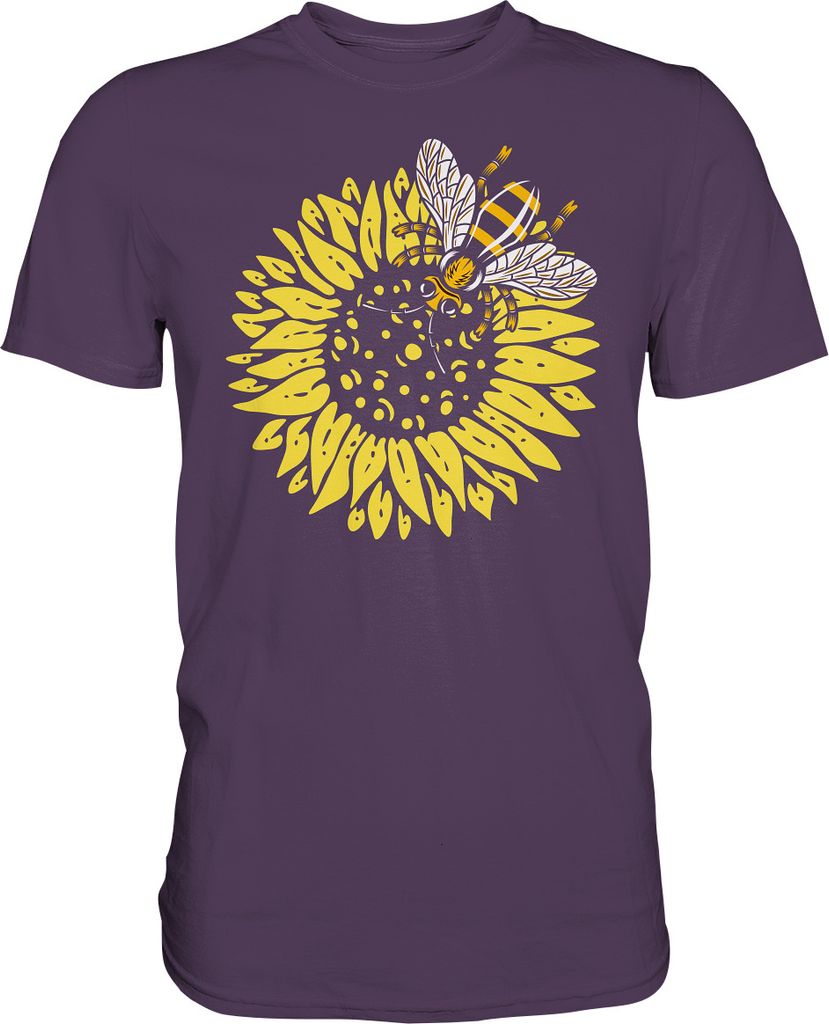 Biene Sonnenblumen T-Shirt Gärtner Imker Geschenk Garten – Produktbild 