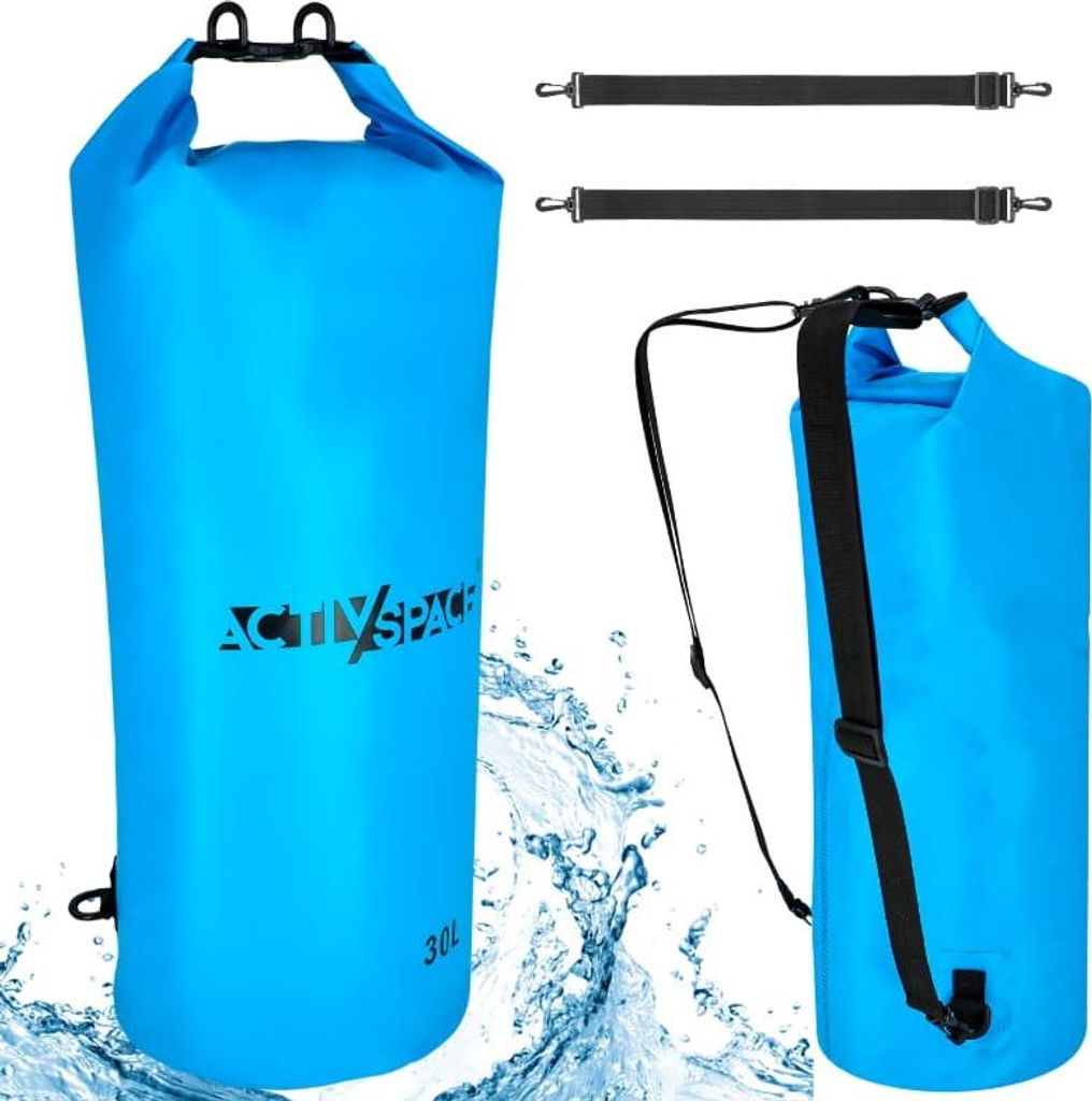 Wasserdichte Segelrucksacktasche 30l - blau Produktbild 