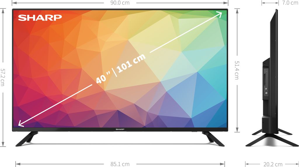 Telecomando Universale Per TV Sharp, EKO, Dyon (Modelli 32FG4EA, 40FG2EA, K240HSG, Smart 42) Con Tasti IR, Batterie NON Incluse