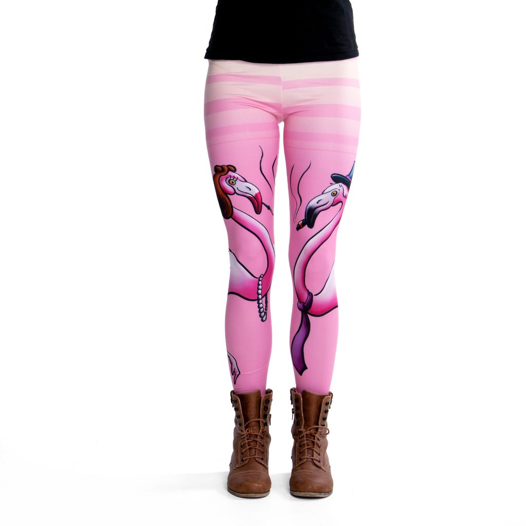 cosey - Flamingo Line -Leggins (Einheitsgröße) - Design Mr. & Ms. Flamingo