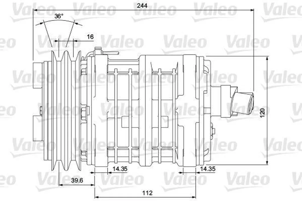 Compresseur clim VALEO 700853 pour système de refroidissement auto