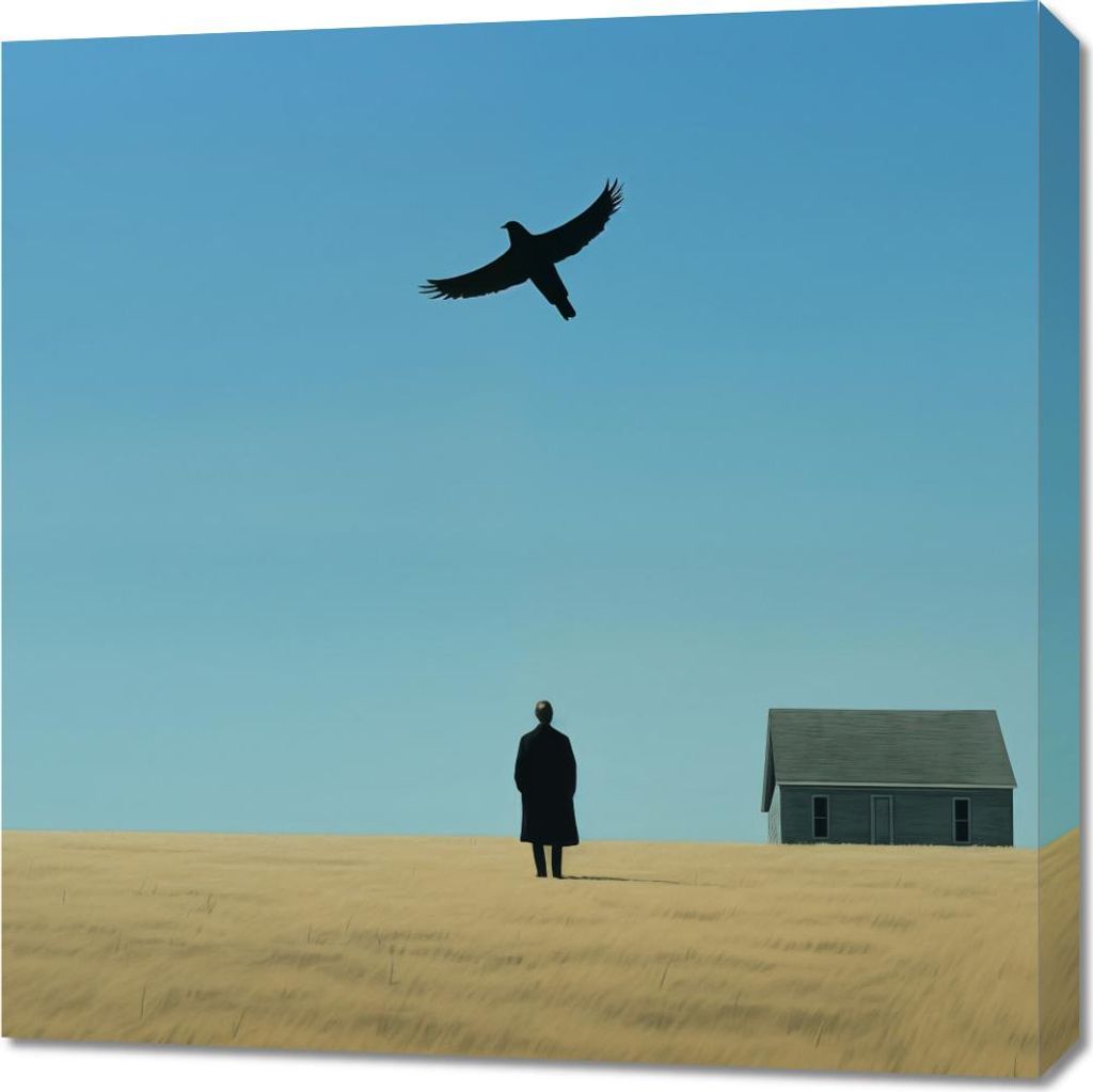 Bild 70x70cm Einsam und Frei