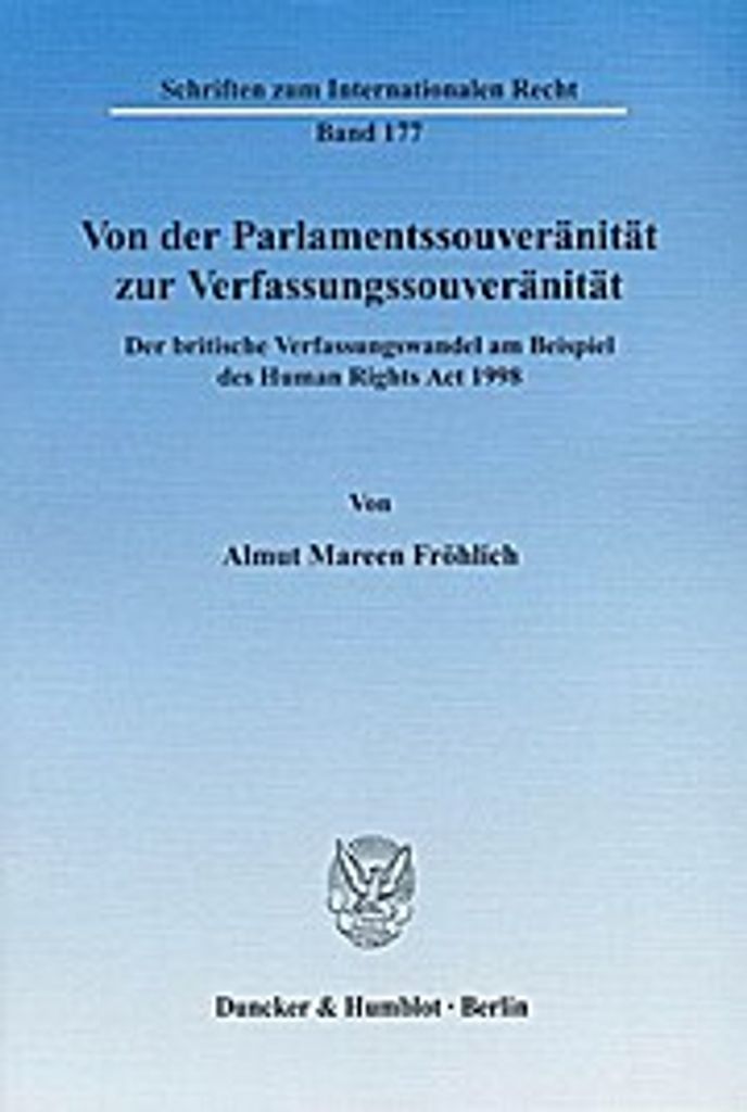 Fröhlich, A: V. d. Parlamentssouveränität
