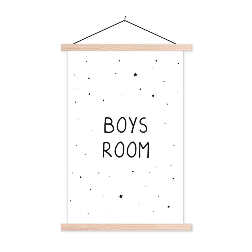 MuchoWow Textilposter Zitate - Jungenzimmer - Sprichwörter - Jungen - Kind 60x90 cm mit holzfarbenen Rahmen - Textil