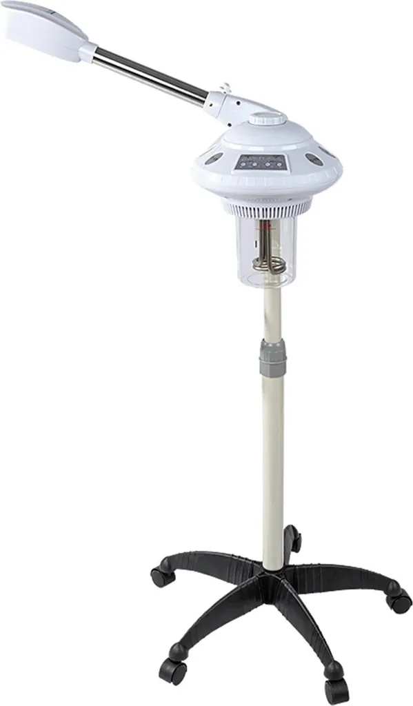 Vaporisateur facial ozone avec brume thermique et pied mobile ivoire