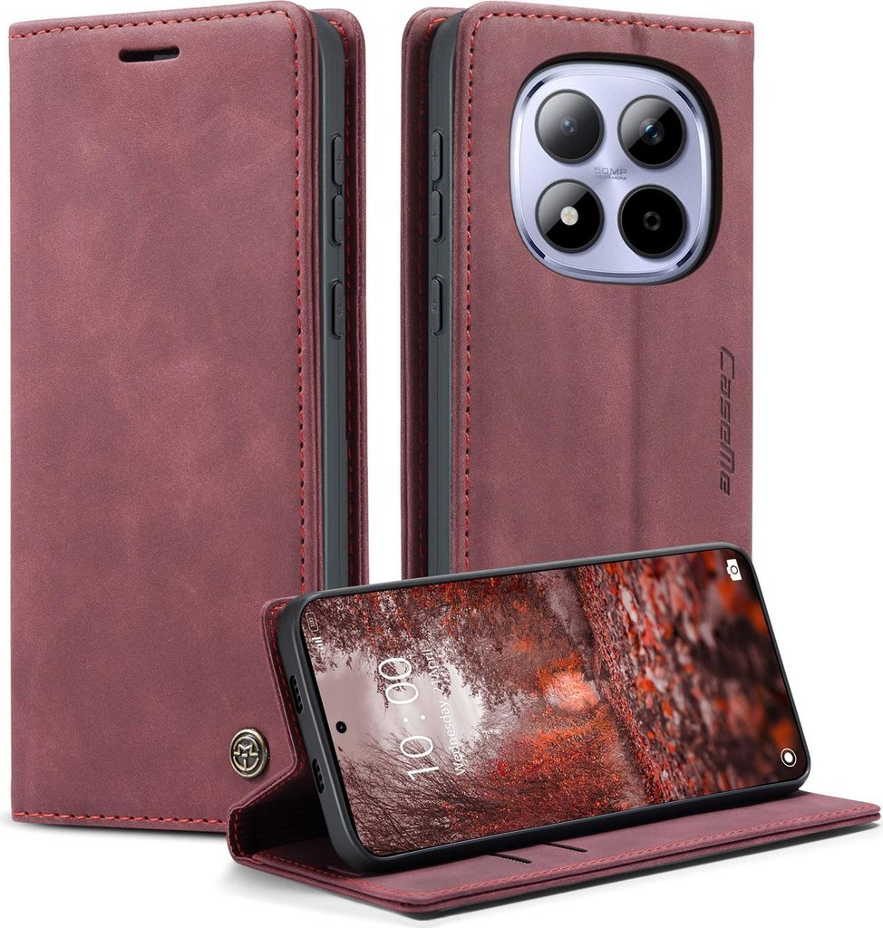 Xiaomi Redmi Note 15 Pro 5G Hülle - CaseMe 013 Klapphülle - Bordeaux